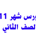 كورس شهر 11 (الكورس الرابع) – الصف الثاني 2025